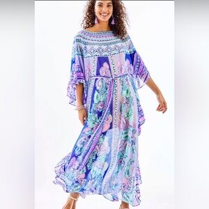 NWT Lilly Pulitzer Monnae Midi Caftan in Moroccan Mint size S/M